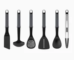 Joseph Joseph Elevate™ 6-piece Grey Utensils Carousel Set With Tongs 8 Joseph Joseph Elevate™ 6-piece Grey Utensils Carousel Set With Tongs -Kitchen Essentials Shop 10151 Image 05