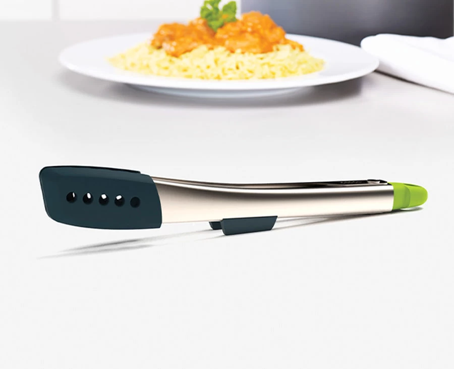 Joseph Joseph Elevate™ Grey Silicone Steel Tongs 2 Joseph Joseph Elevate™ Grey Silicone Steel Tongs - Image 2