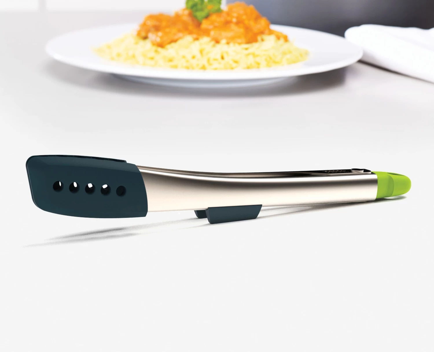 Joseph Joseph Elevate™ Grey Silicone Steel Tongs 3 Joseph Joseph Elevate™ Grey Silicone Steel Tongs - Image 3
