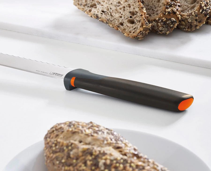 Joseph Joseph Elevate™ 8" Orange Bread Knife 2 Joseph Joseph Elevate™ 8" Orange Bread Knife - Image 2