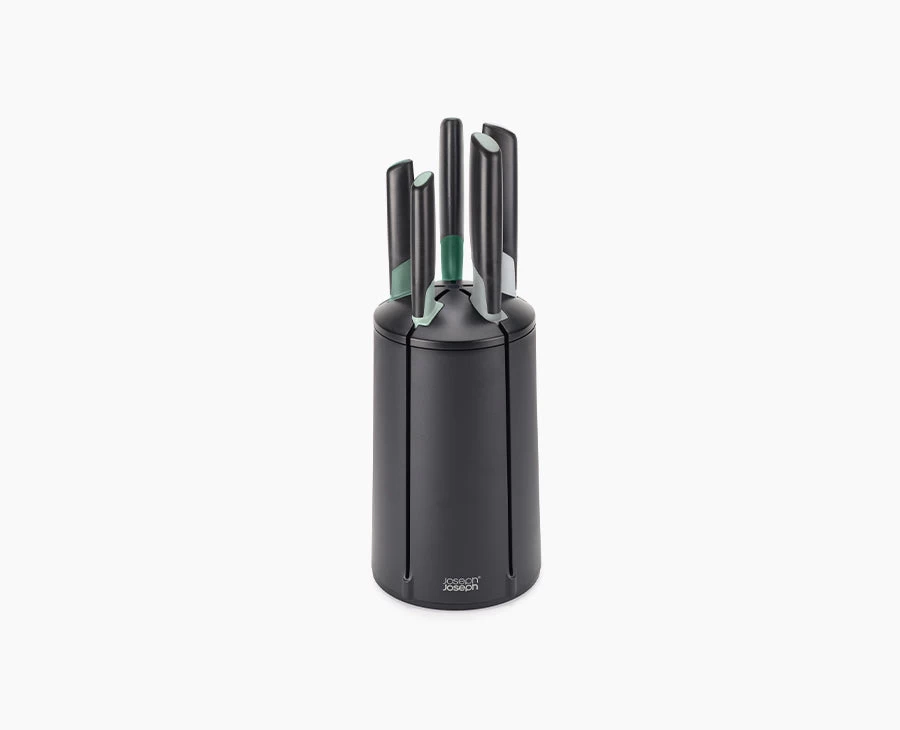 Joseph Joseph Elevate™ Green Knives Carousel 5-piece Set - Editions 1 Joseph Joseph Elevate™ Green Knives Carousel 5-piece Set - Editions