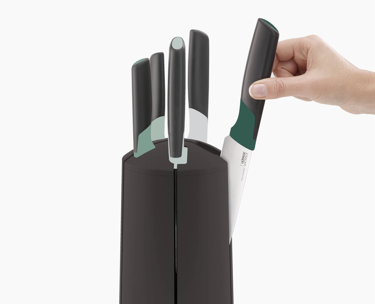 Joseph Joseph Elevate™ Green Knives Carousel 5-piece Set - Editions 5 Joseph Joseph Elevate™ Green Knives Carousel 5-piece Set - Editions - Image 5