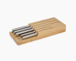 Joseph Joseph Elevate™ Steel Knife Set With In-drawer Bamboo Storage Tray