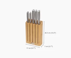 Joseph Joseph Elevate™ Steel Knives Bamboo 5-piece Set -Kitchen Essentials Shop 10564 DIM