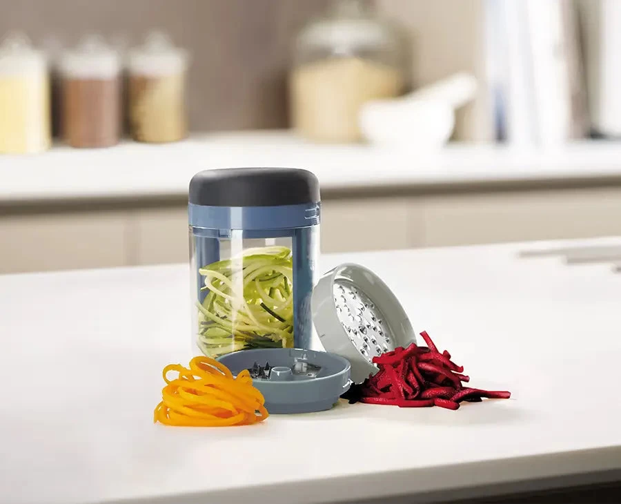 Joseph Joseph Spiro™ Blue Hand-held Spiralizer - Editions 2 Joseph Joseph Spiro™ Blue Hand-held Spiralizer - Editions - Image 2