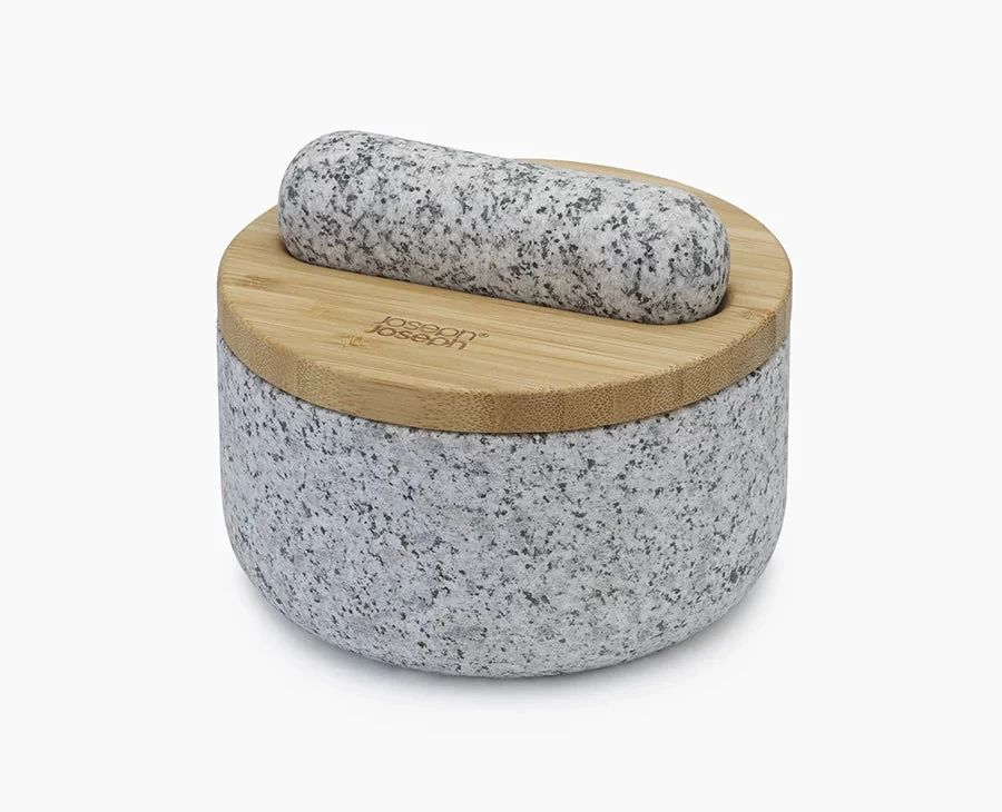 Joseph Joseph Dash™ Pestle & Mortar With Bamboo Lid 1 Joseph Joseph Dash™ Pestle & Mortar With Bamboo Lid