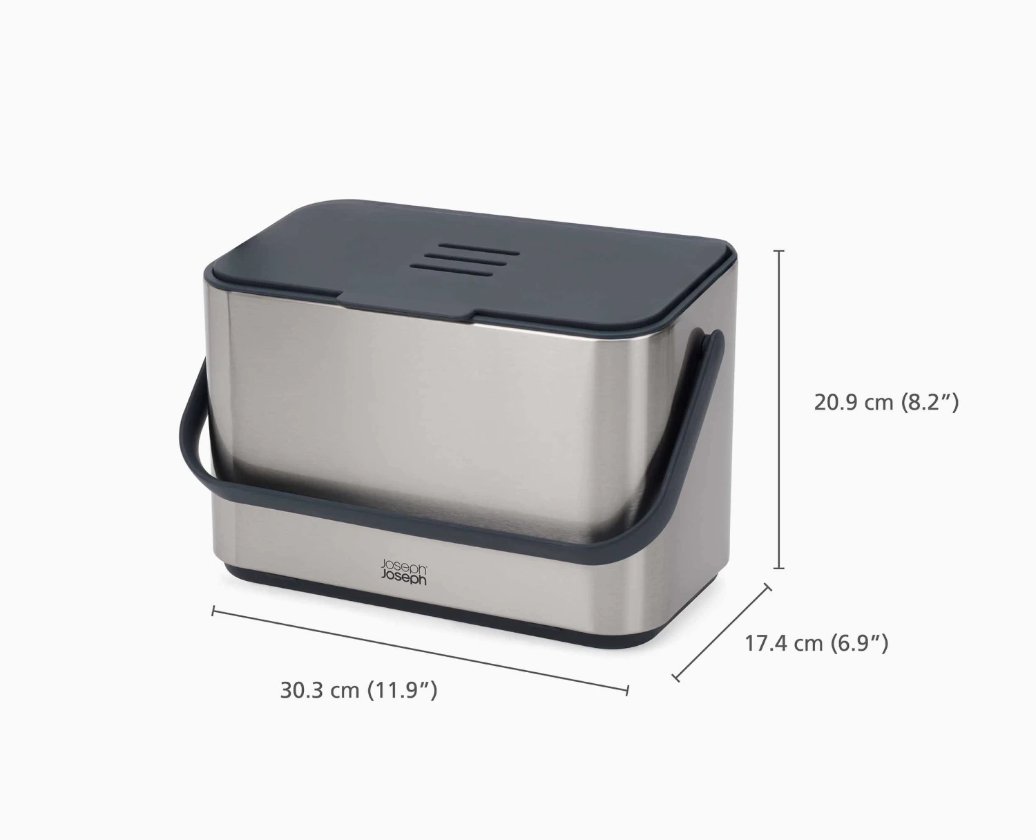 Joseph Joseph Collect™ 4L Stainless-steel Food Waste Caddy 9 Joseph Joseph Collect™ 4L Stainless-steel Food Waste Caddy - Image 9