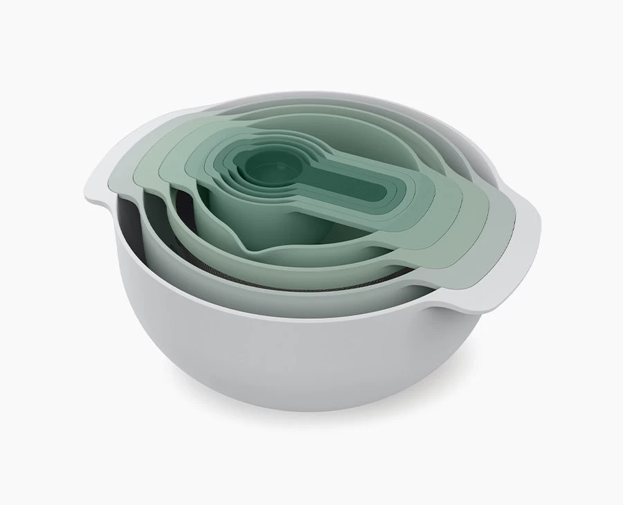 Joseph Joseph Nest™ 9 Plus Green Bowl Set - Editions 1 Joseph Joseph Nest™ 9 Plus Green Bowl Set - Editions