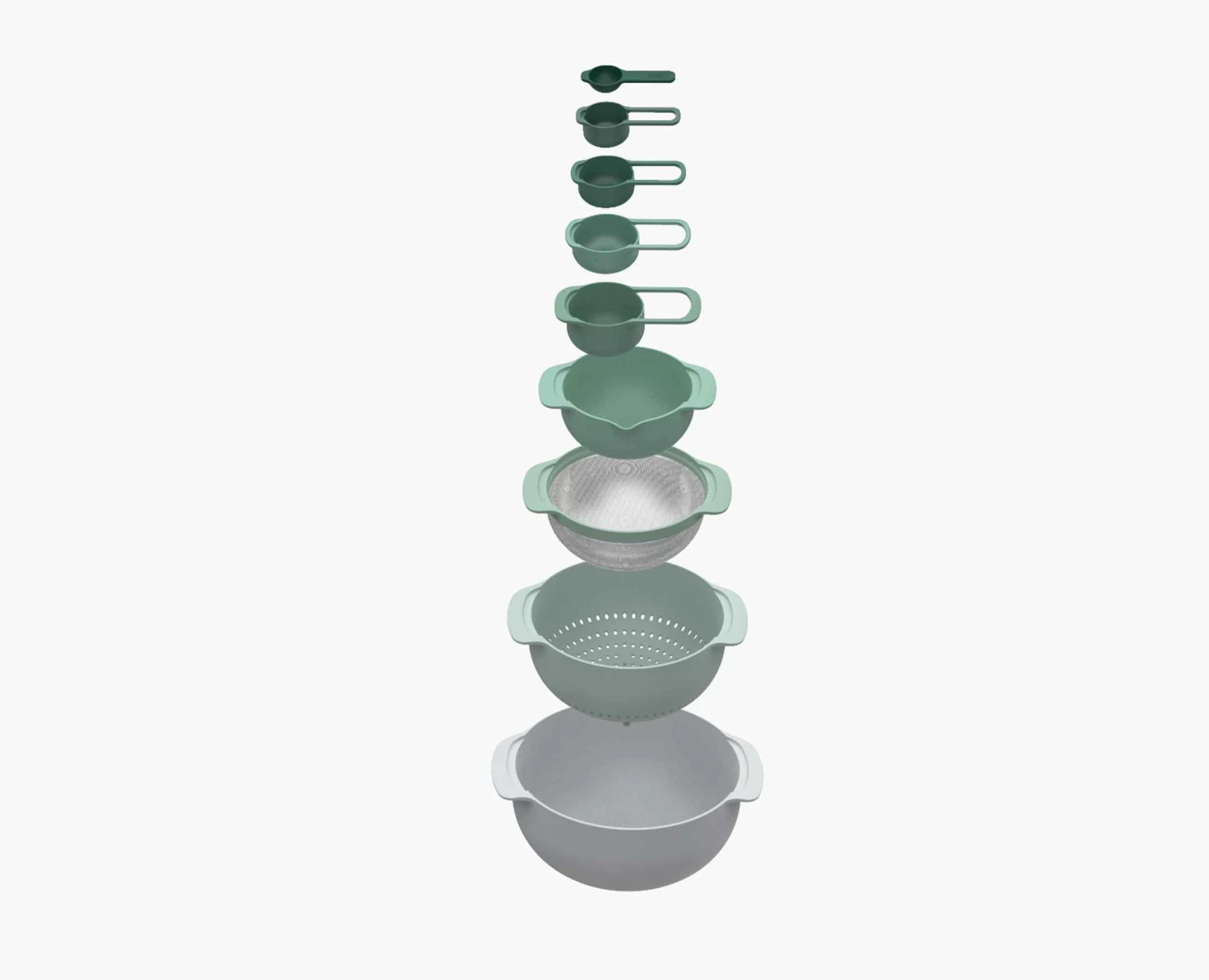 Joseph Joseph Nest™ 9 Plus Green Bowl Set - Editions 4 Joseph Joseph Nest™ 9 Plus Green Bowl Set - Editions - Image 4