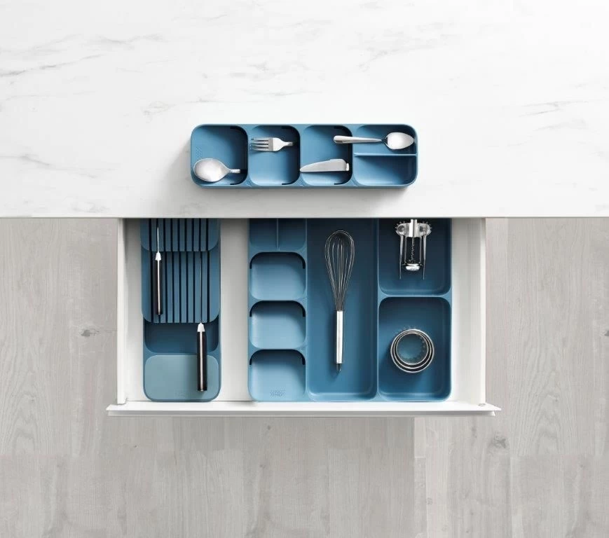 Joseph Joseph DrawerStore Cutlery Organiser Editions - Sky 2 Joseph Joseph DrawerStore Cutlery Organiser Editions - Sky - Image 2
