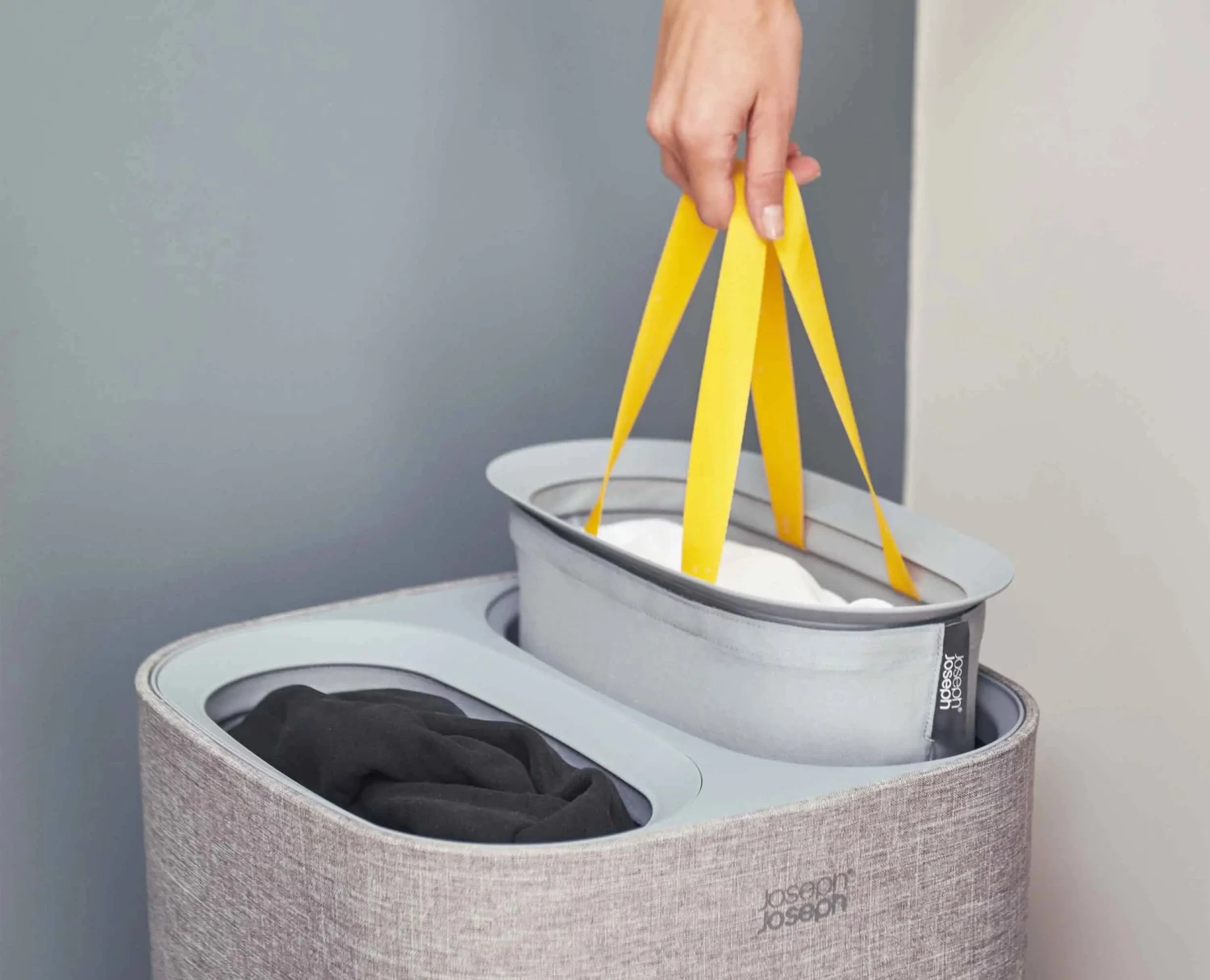Joseph Joseph Tota 60L Grey Laundry Separation Basket 3 Joseph Joseph Tota 60L Grey Laundry Separation Basket - Image 3