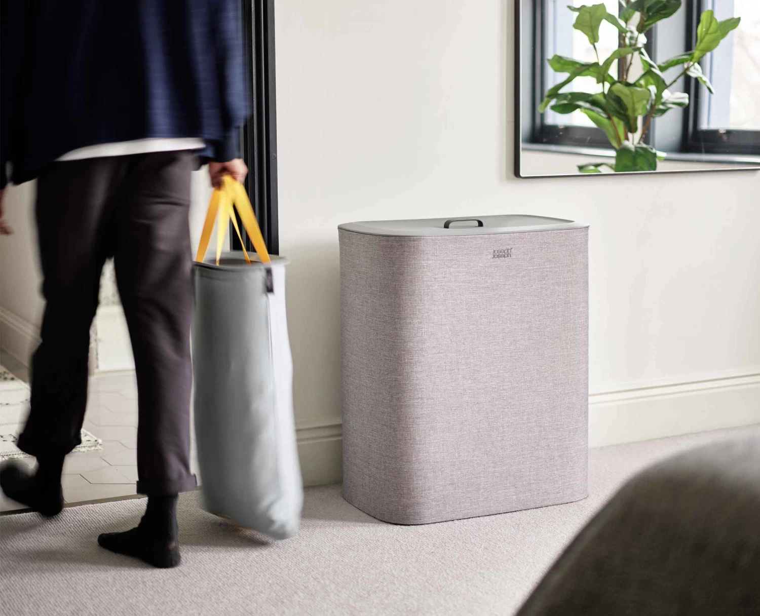 Joseph Joseph Tota Trio 90L Grey Laundry Separation Basket 6 Joseph Joseph Tota Trio 90L Grey Laundry Separation Basket - Image 6