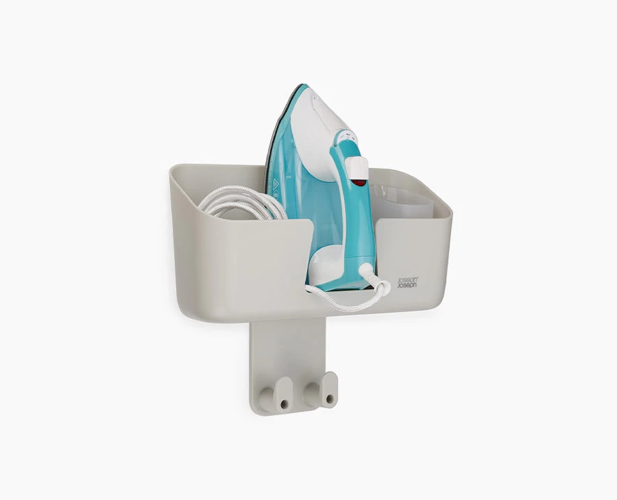 Joseph Joseph IronHub™ Wall-mounted Ecru Iron Storage Caddy 1 Joseph Joseph IronHub™ Wall-mounted Ecru Iron Storage Caddy