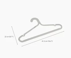 Joseph Joseph Orderly™ Set Of 5 Anti-tangle Ecru Clothes Hangers 17 Joseph Joseph Orderly™ Set Of 5 Anti-tangle Ecru Clothes Hangers -Kitchen Essentials Shop 55003 PDP DIMS