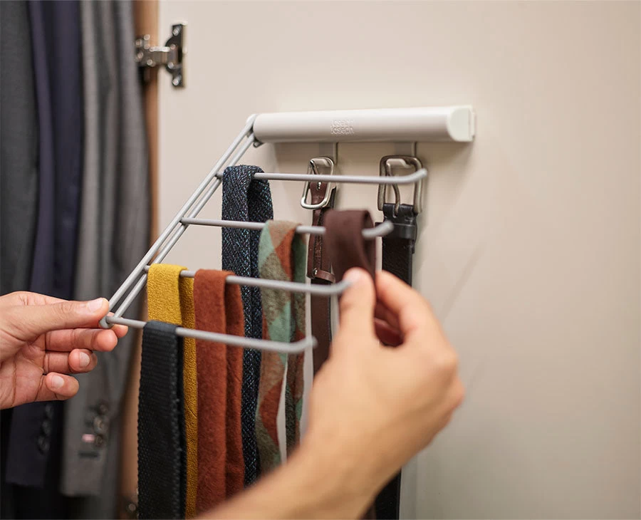 Joseph Joseph Orderly™ Ecru Belt, Tie & Scarf Hanging Rail 2 Joseph Joseph Orderly™ Ecru Belt, Tie & Scarf Hanging Rail - Image 2