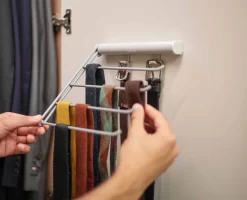 Joseph Joseph Orderly™ Ecru Belt, Tie & Scarf Hanging Rail 9 Joseph Joseph Orderly™ Ecru Belt, Tie & Scarf Hanging Rail -Kitchen Essentials Shop 55005 PDP 03