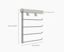 Joseph Joseph Orderly™ Ecru Belt, Tie & Scarf Hanging Rail 13 Joseph Joseph Orderly™ Ecru Belt, Tie & Scarf Hanging Rail -Kitchen Essentials Shop 55005 PDP DIMS