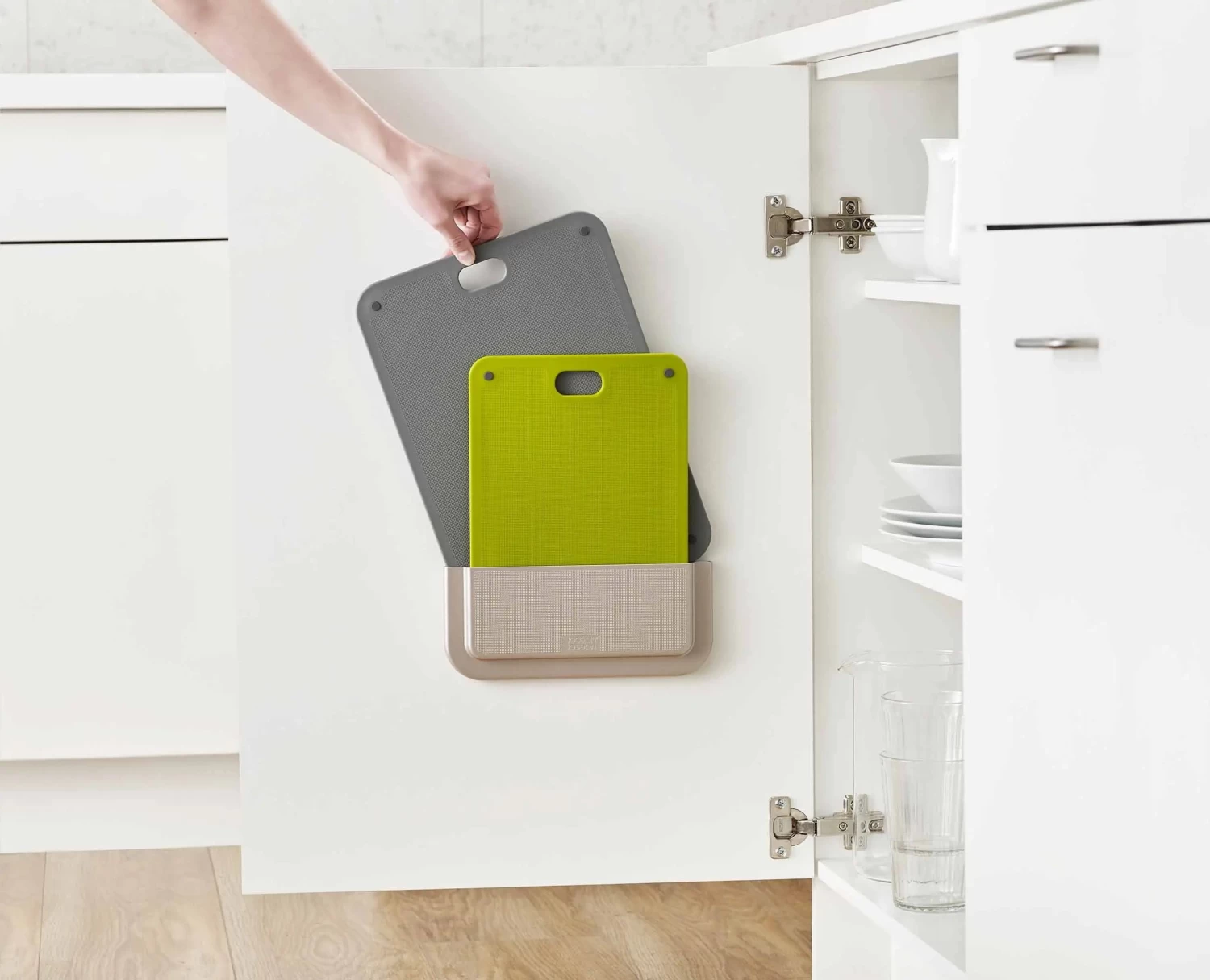 Joseph Joseph DoorStore™ Chop 2-piece Grey Chopping Board Set 6 Joseph Joseph DoorStore™ Chop 2-piece Grey Chopping Board Set - Image 6