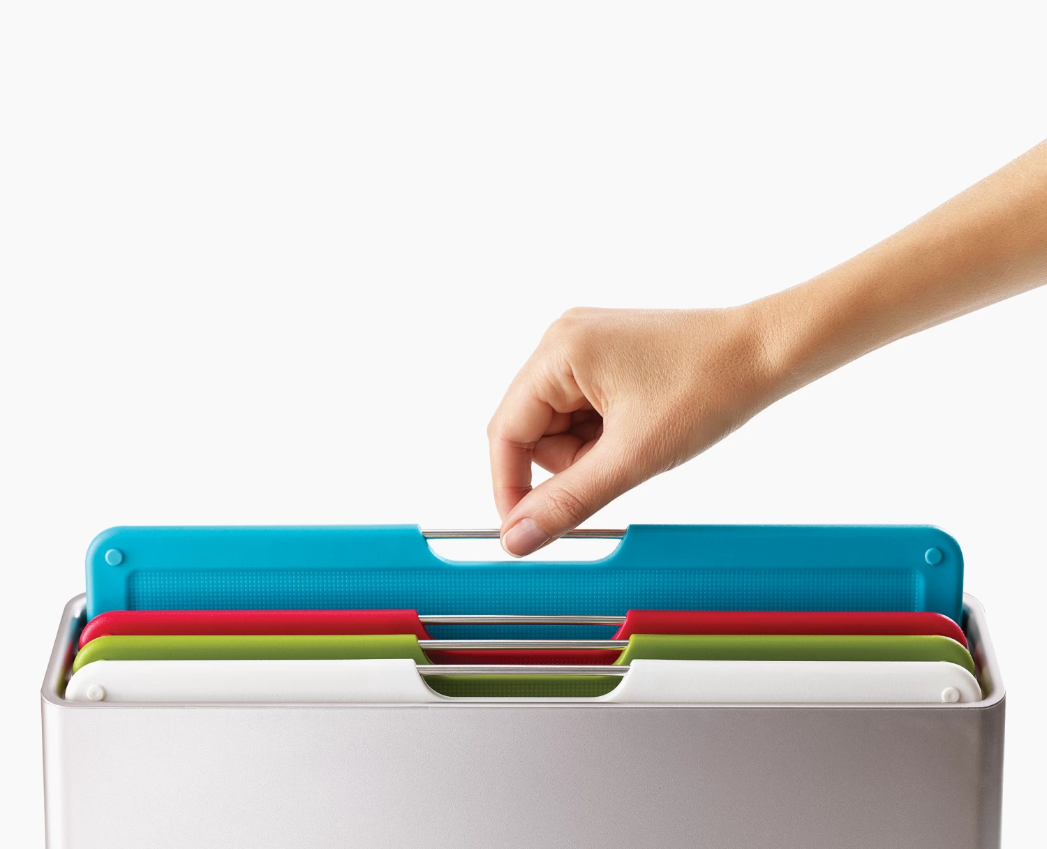 Joseph Joseph Folio™ 4-piece Silver Chopping Board Set Regular 4 Joseph Joseph Folio™ 4-piece Silver Chopping Board Set Regular - Image 4