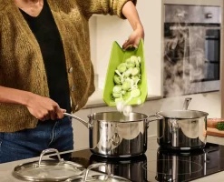 Joseph Joseph Chop2Pot™ Plus Green Folding Chopping Board -Kitchen Essentials Shop 60201 60204 Media 03