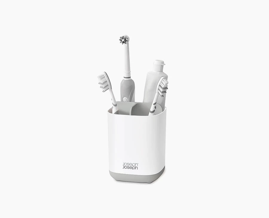 Joseph Joseph EasyStore™ Light Grey Toothbrush Holder 1 Joseph Joseph EasyStore™ Light Grey Toothbrush Holder