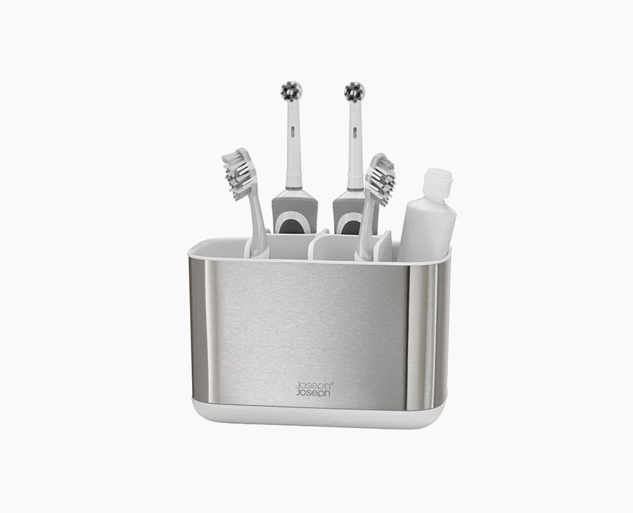 Joseph Joseph EasyStore™ Stainless-steel Large Toothbrush Holder 1 Joseph Joseph EasyStore™ Stainless-steel Large Toothbrush Holder