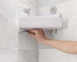 Joseph Joseph EasyStore™ 2-piece White Corner Shower Shelf Set -Kitchen Essentials Shop 70550 Image 5