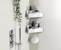 Joseph Joseph EasyStore™ 2-piece White Corner Shower Shelf Set -Kitchen Essentials Shop 70550 Media 02 2698b7ec 193d 4bd5 b19b d2295c560876