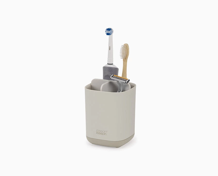 Joseph Joseph EasyStore™ Matt Ecru Toothbrush Holder 1 Joseph Joseph EasyStore™ Matt Ecru Toothbrush Holder