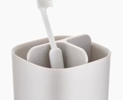 Joseph Joseph EasyStore™ Matt Ecru Toothbrush Holder 10 Joseph Joseph EasyStore™ Matt Ecru Toothbrush Holder -Kitchen Essentials Shop 70574 PDP 04