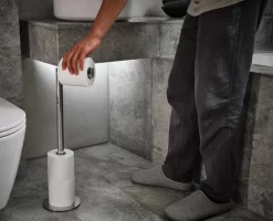 Joseph Joseph EasyStore™ Luxe 2-in-1 Stainless-steel Toilet Roll Stand 11 Joseph Joseph EasyStore™ Luxe 2-in-1 Stainless-steel Toilet Roll Stand -Kitchen Essentials Shop 70594 PDP 03