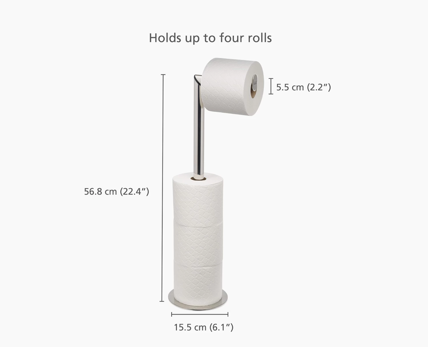 Joseph Joseph EasyStore™ Luxe 2-in-1 Stainless-steel Toilet Roll Stand 9 Joseph Joseph EasyStore™ Luxe 2-in-1 Stainless-steel Toilet Roll Stand - Image 9