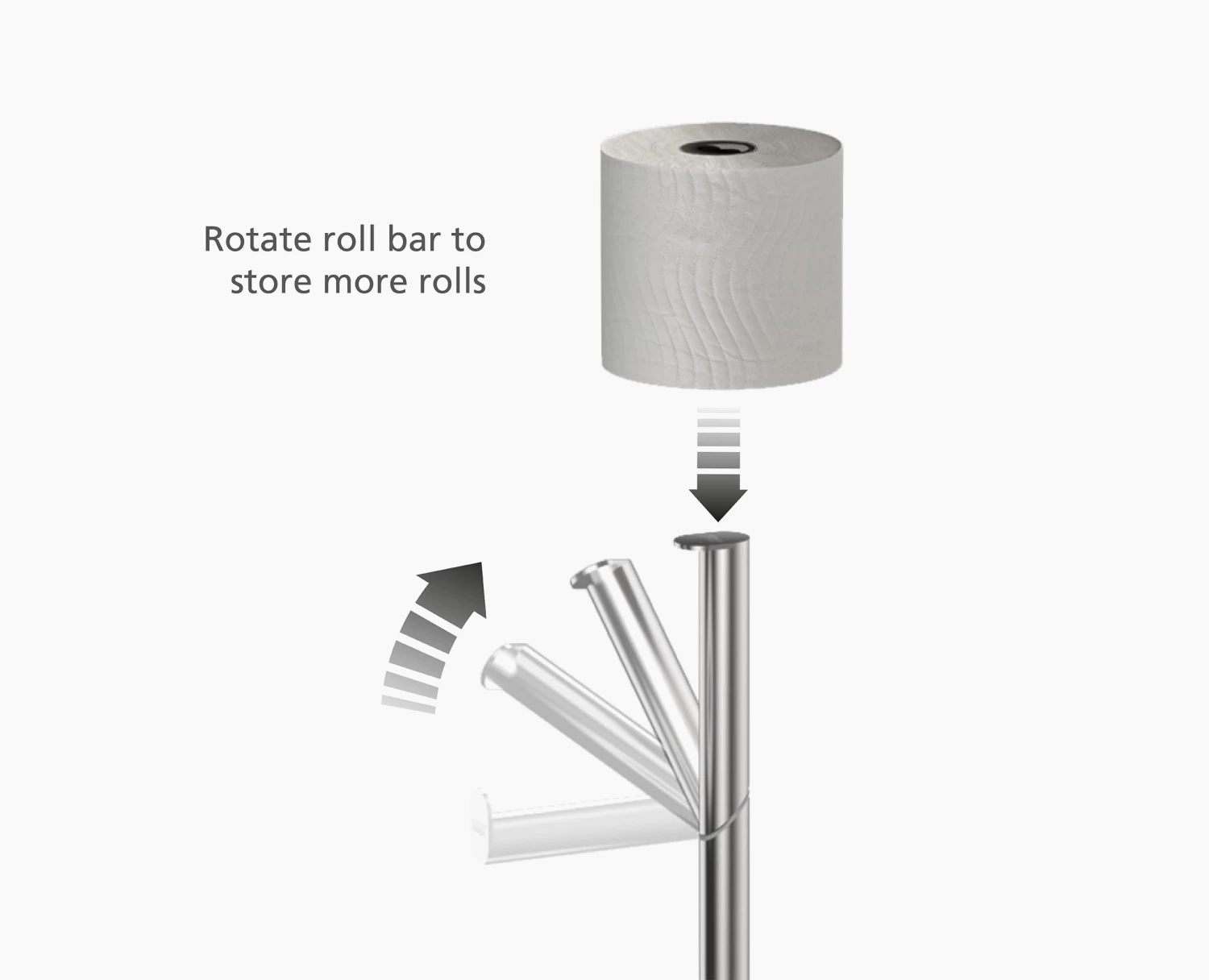 Joseph Joseph EasyStore™ Luxe 2-in-1 Stainless-steel Toilet Roll Stand 8 Joseph Joseph EasyStore™ Luxe 2-in-1 Stainless-steel Toilet Roll Stand - Image 8