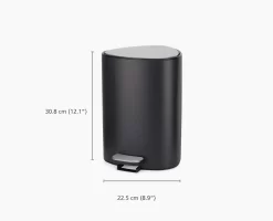 Joseph Joseph EasyStore™ 5L Matt Black Pedal Bin -Kitchen Essentials Shop 70595 PDP DIMS