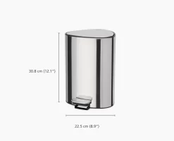 Joseph Joseph EasyStore™ Luxe 5L Stainless-steel Pedal Bin 13 Joseph Joseph EasyStore™ Luxe 5L Stainless-steel Pedal Bin -Kitchen Essentials Shop 70596 PDP DIMS