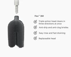 Joseph Joseph Flex™ 360 Matt Black Toilet Brush 17 Joseph Joseph Flex™ 360 Matt Black Toilet Brush -Kitchen Essentials Shop 70597 PDP INFO2