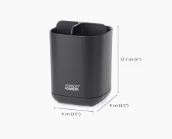 Joseph Joseph EasyStore™ Matt Black Toothbrush Holder 17 Joseph Joseph EasyStore™ Matt Black Toothbrush Holder -Kitchen Essentials Shop 70598 PDP DIMS