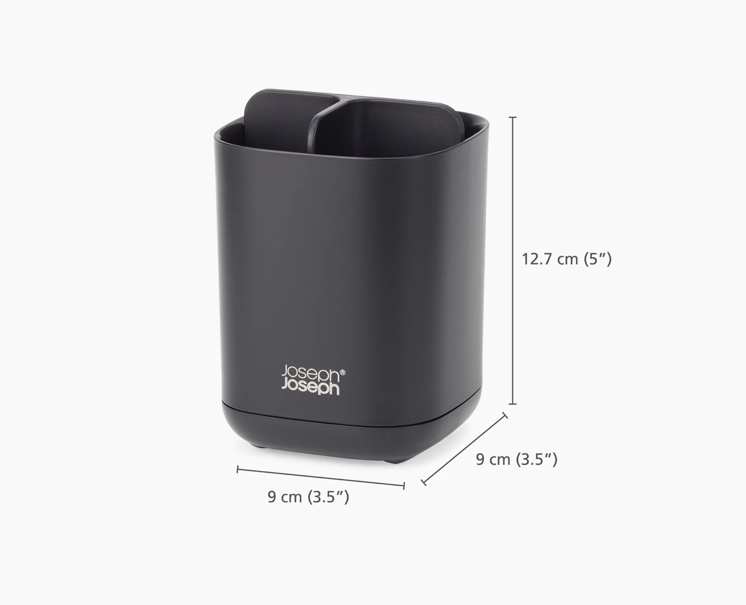 Joseph Joseph EasyStore™ Matt Black Toothbrush Holder 9 Joseph Joseph EasyStore™ Matt Black Toothbrush Holder - Image 9