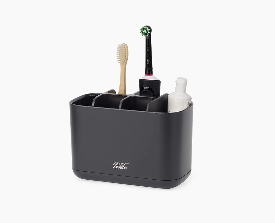 Joseph Joseph EasyStore™ Large Matt Black Toothbrush Holder 1 Joseph Joseph EasyStore™ Large Matt Black Toothbrush Holder