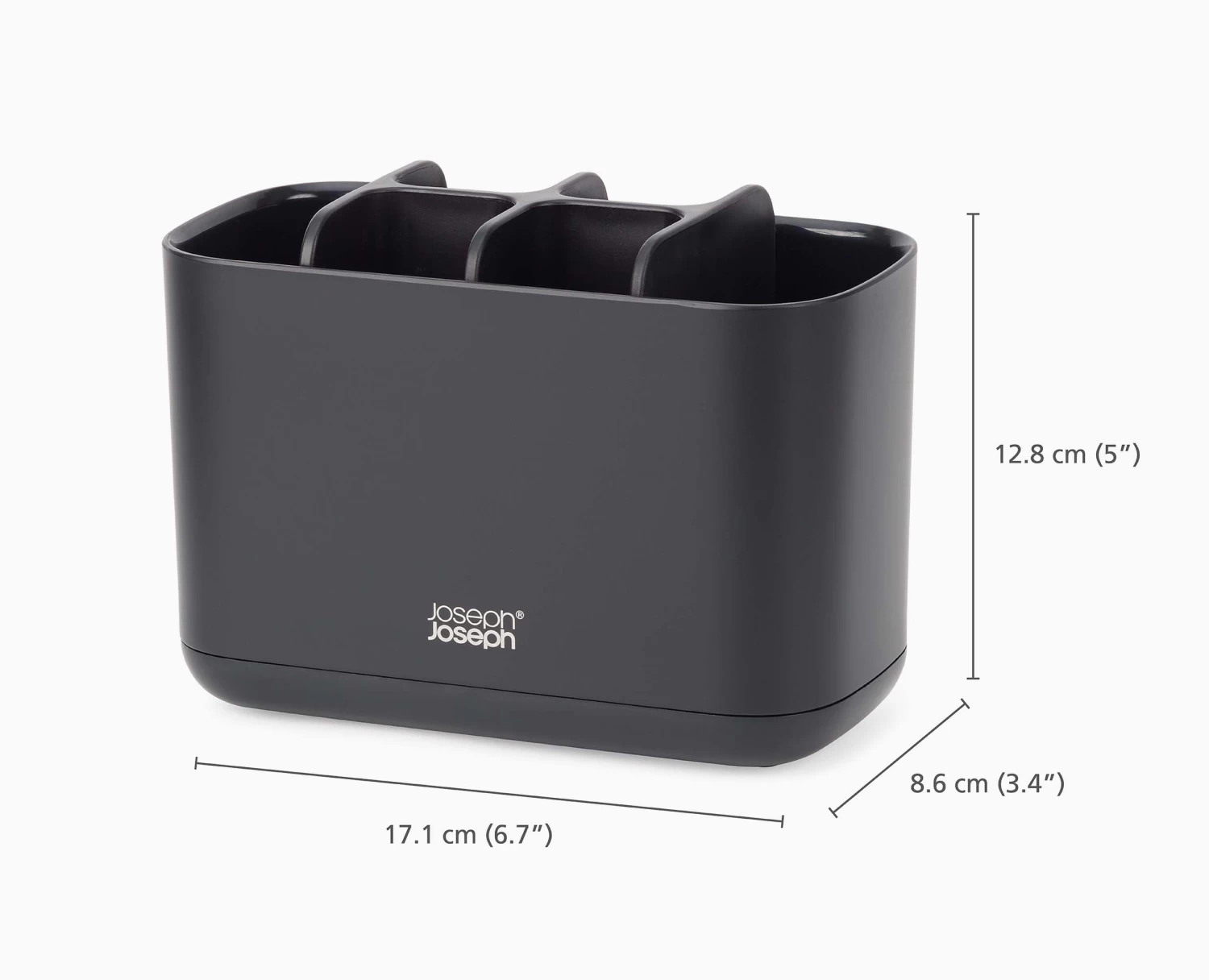 Joseph Joseph EasyStore™ Large Matt Black Toothbrush Holder 9 Joseph Joseph EasyStore™ Large Matt Black Toothbrush Holder - Image 9