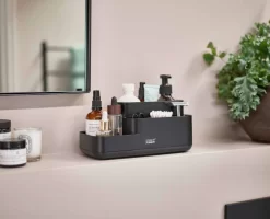 Joseph Joseph EasyStore™ Matt Black Bathroom Storage Caddy -Kitchen Essentials Shop 70600 PDP 03