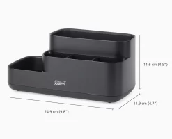 Joseph Joseph EasyStore™ Matt Black Bathroom Storage Caddy -Kitchen Essentials Shop 70600 PDP DIMS