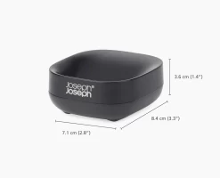 Joseph Joseph Slim™ Compact Matt Black Soap Dish -Kitchen Essentials Shop 70601 PDP DIMS