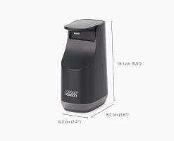 Joseph Joseph Slim™ Compact Matt Black Soap Pump -Kitchen Essentials Shop 70602 PDP DIMS