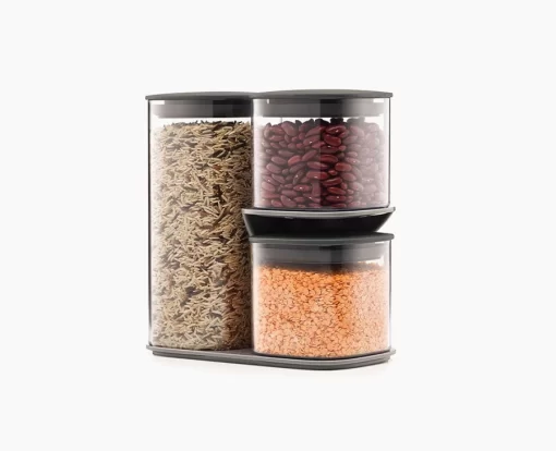 Joseph Joseph Podium™ 3-piece Grey Storage Container Set -Kitchen Essentials Shop 81072 Image 1