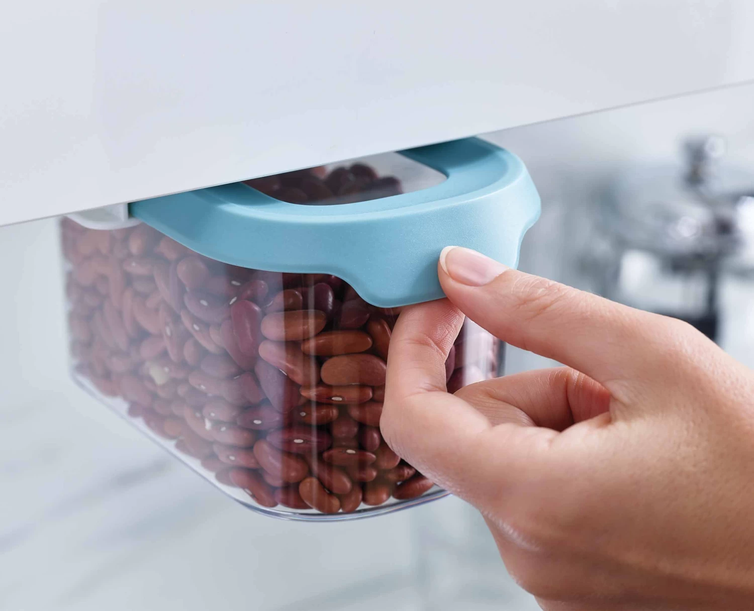 Joseph Joseph CupboardStore™ Blue Under-shelf Storage 900ml Container Set 5 Joseph Joseph CupboardStore™ Blue Under-shelf Storage 900ml Container Set - Image 5