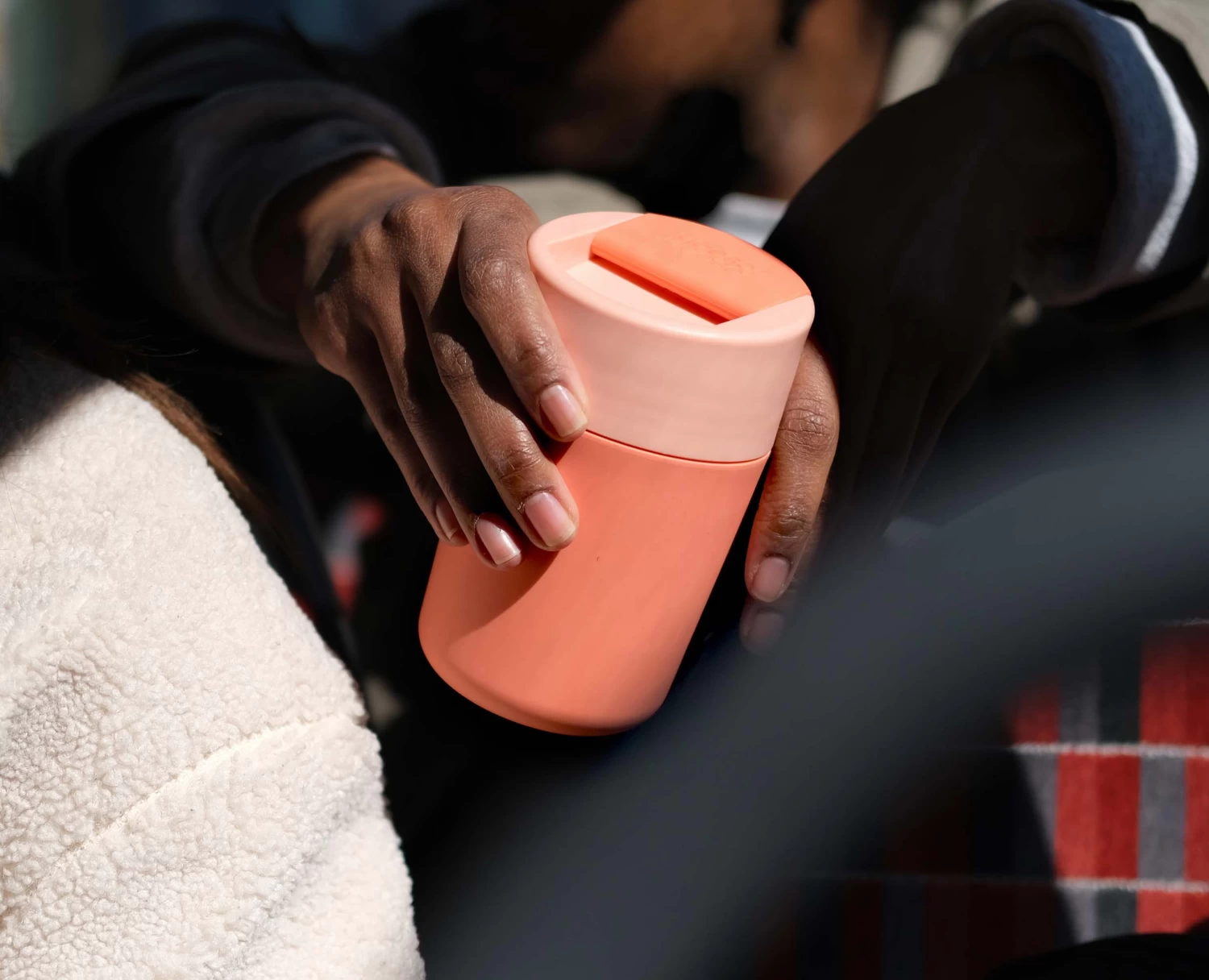 Joseph Joseph Sipp™ Coral Travel Mug With Hygienic Lid 340ml 3 Joseph Joseph Sipp™ Coral Travel Mug With Hygienic Lid 340ml - Image 3