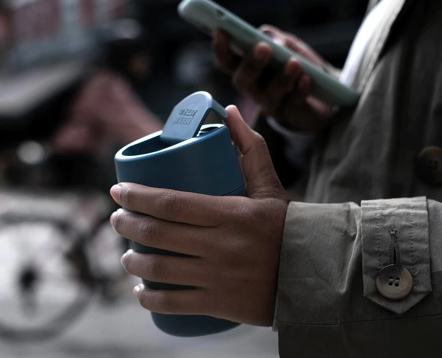 Joseph Joseph Sipp™ Blue Travel Mug With Hygienic Lid 340ml 2 Joseph Joseph Sipp™ Blue Travel Mug With Hygienic Lid 340ml - Image 2