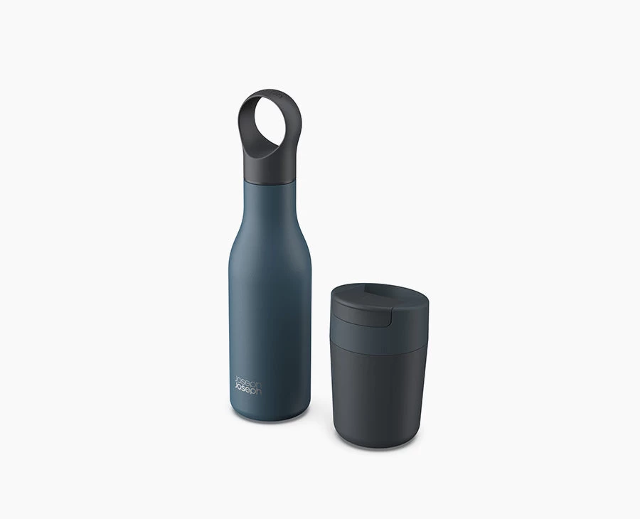 Joseph Joseph 2-piece Blue Travel Mug & Bottle Set 1 Joseph Joseph 2-piece Blue Travel Mug & Bottle Set