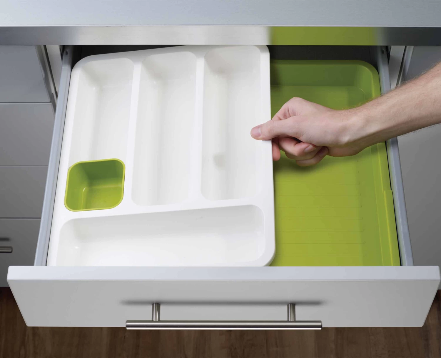 Joseph Joseph DrawerStore™ Grey Expandable Cutlery Tray 5 Joseph Joseph DrawerStore™ Grey Expandable Cutlery Tray - Image 5